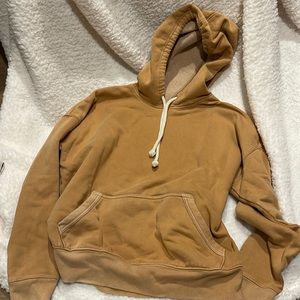 Universal threads distressed burnt orange/brown hooded sweatshirt